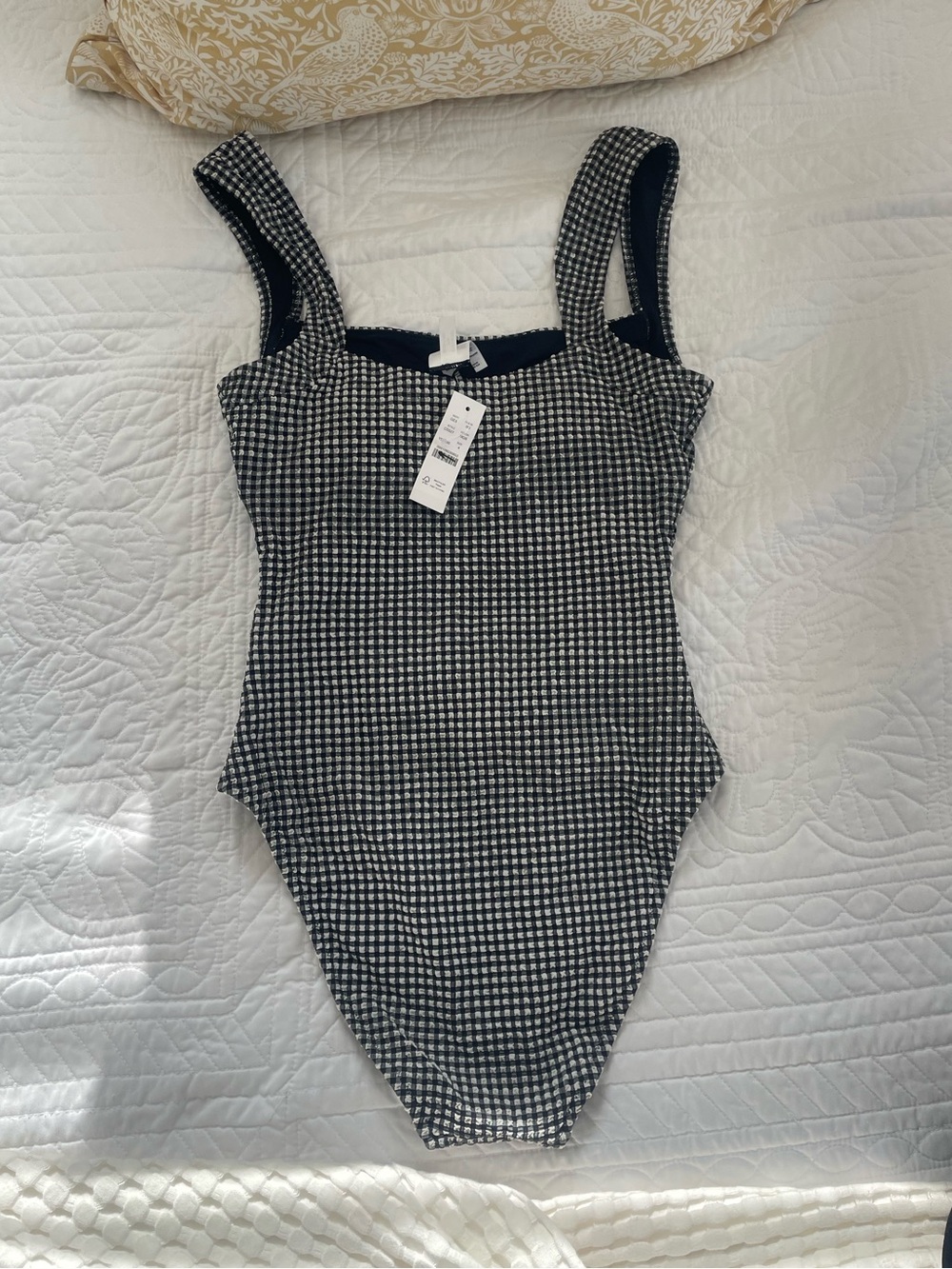 NWT J. Crew Nia Gingham One-Piece Swimsuit Long Torso Tall - Picture 3 of 6